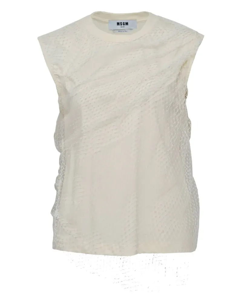 MSGM mesh tank top - Weiß Weiß