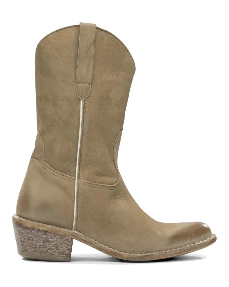 Moma Dallas western-style cowboy boots - Nude Nude