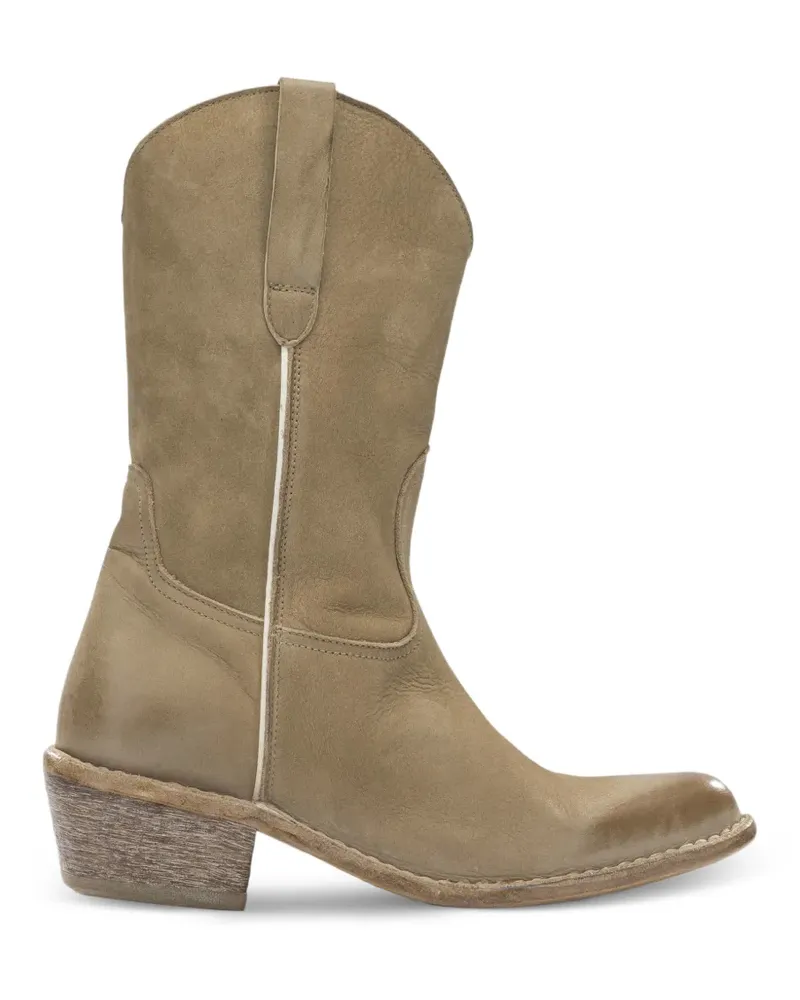 Moma Dallas western-style cowboy boots - Nude Nude