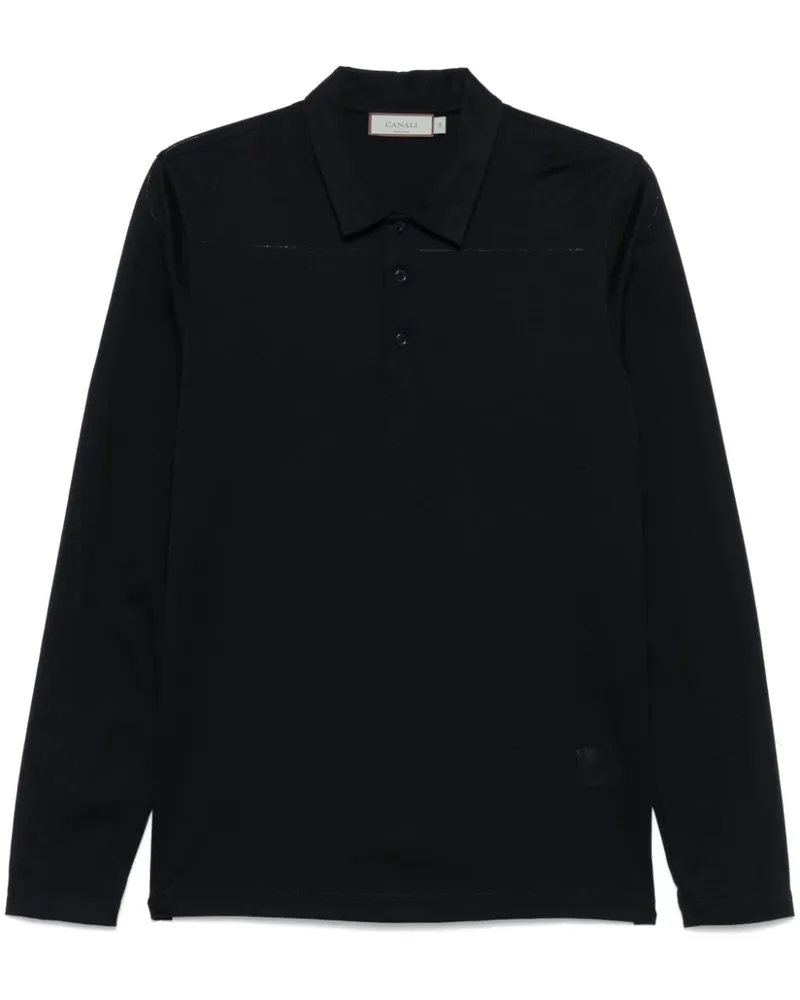 Canali Klassisches Poloshirt - Blau Blau