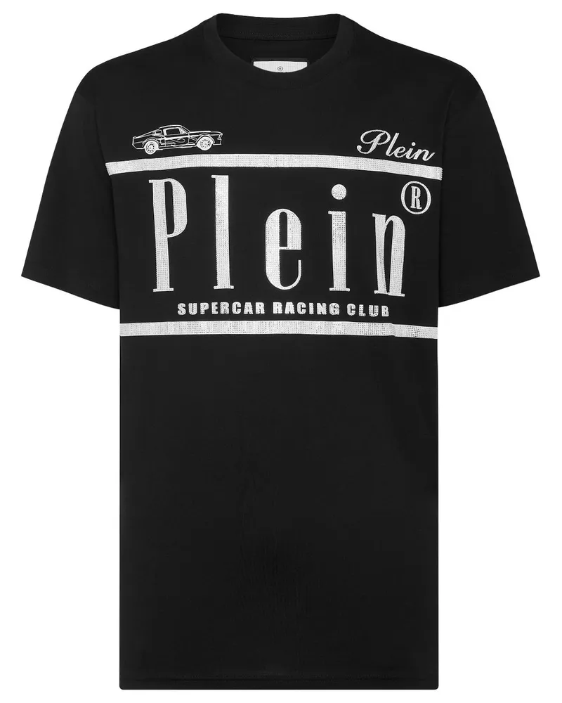 Philipp Plein Strass Racing Club T-Shirt - Schwarz Schwarz