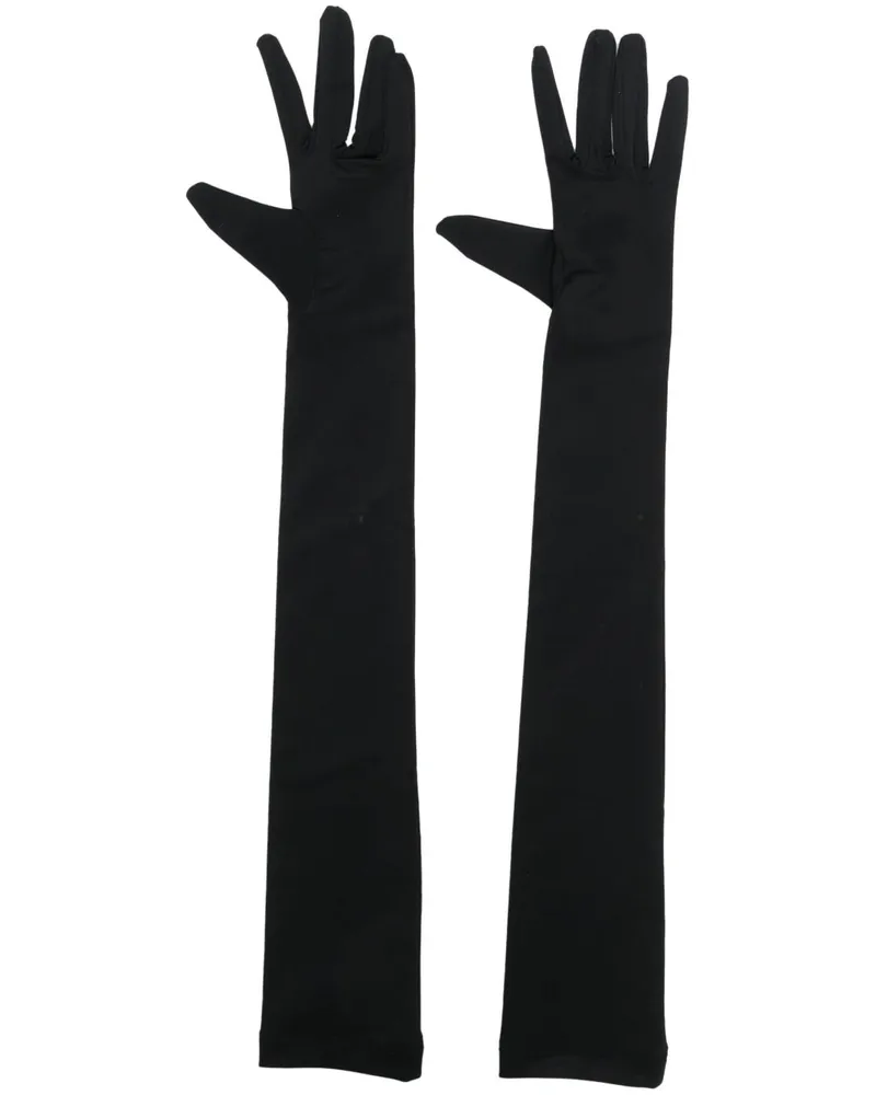 STYLAND Lange Opera Handschuhe - Schwarz Schwarz