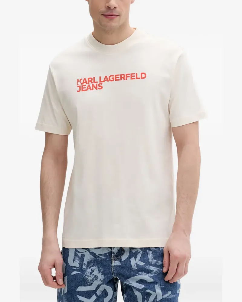 Karl Lagerfeld logo-print T-shirt - Nude Nude