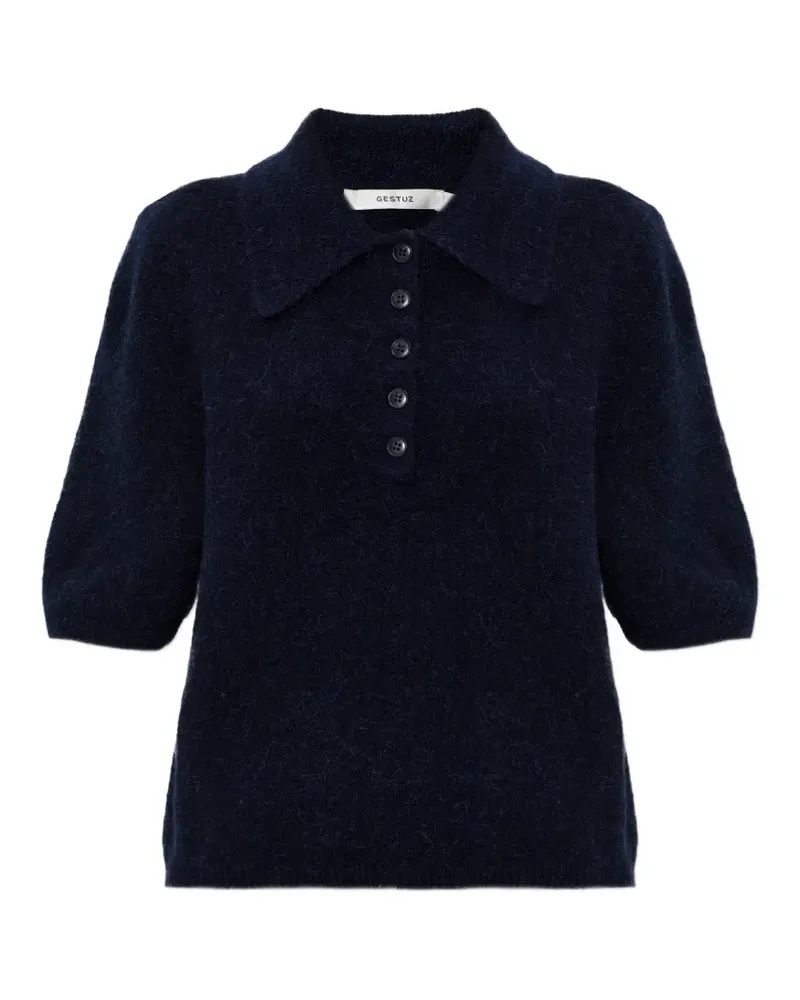 Gestuz Gzalpha button collared polo shirt - Blau Blau