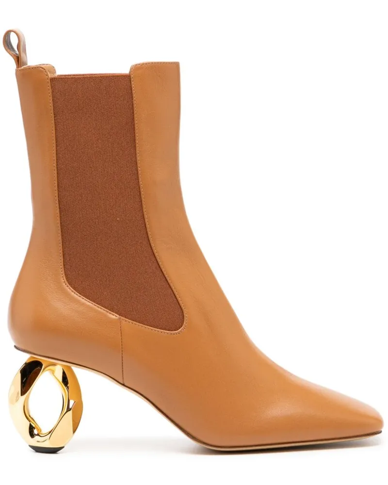 J.W.Anderson Stiefel mit Kettenabsatz 65mm - Braun Braun