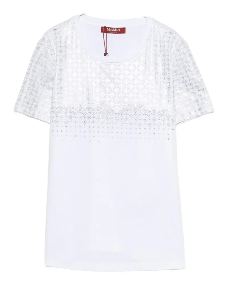 Max Mara geometric pattern T-shirt - Weiß Weiß