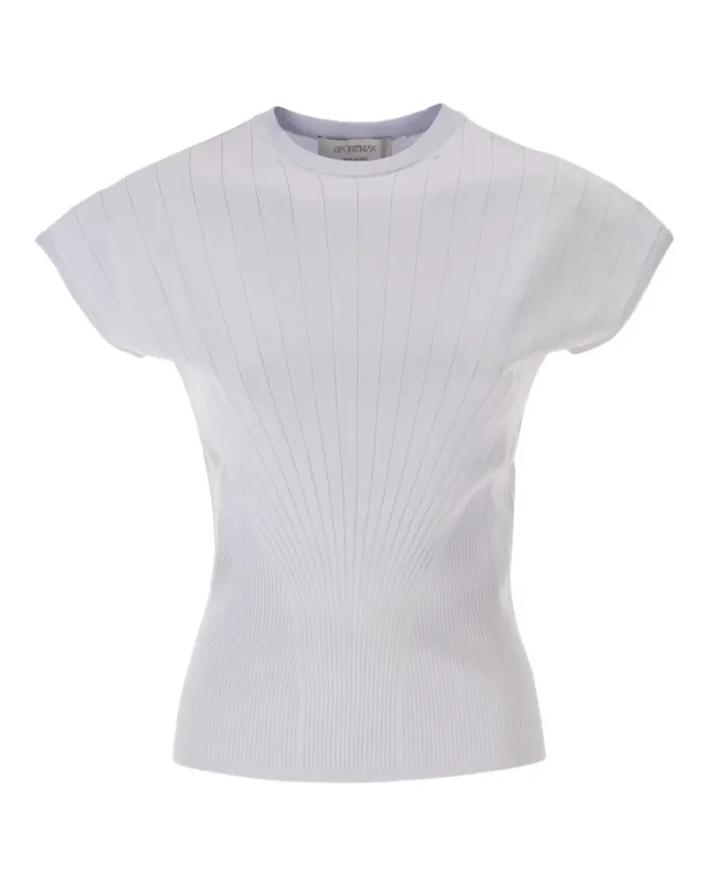 SPORTMAX Gerippter Pullover mit Radialmuster - Violett Violett