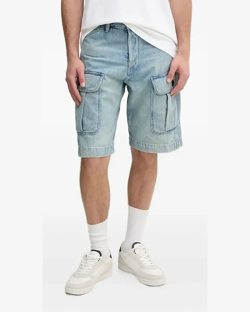 G-STAR RAW Jeans-Shorts mit aufgesetzten Taschen - Blau Blau