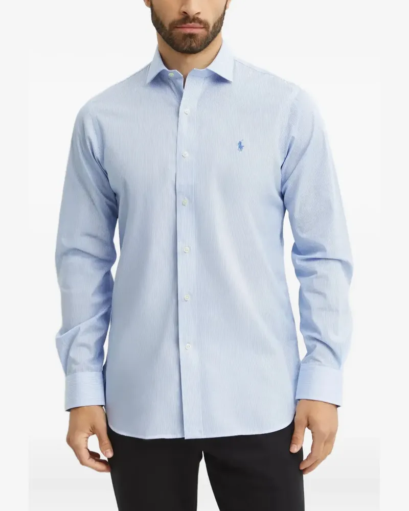 Ralph Lauren Gestreiftes Hemd mit Stickerei - Blau Blau