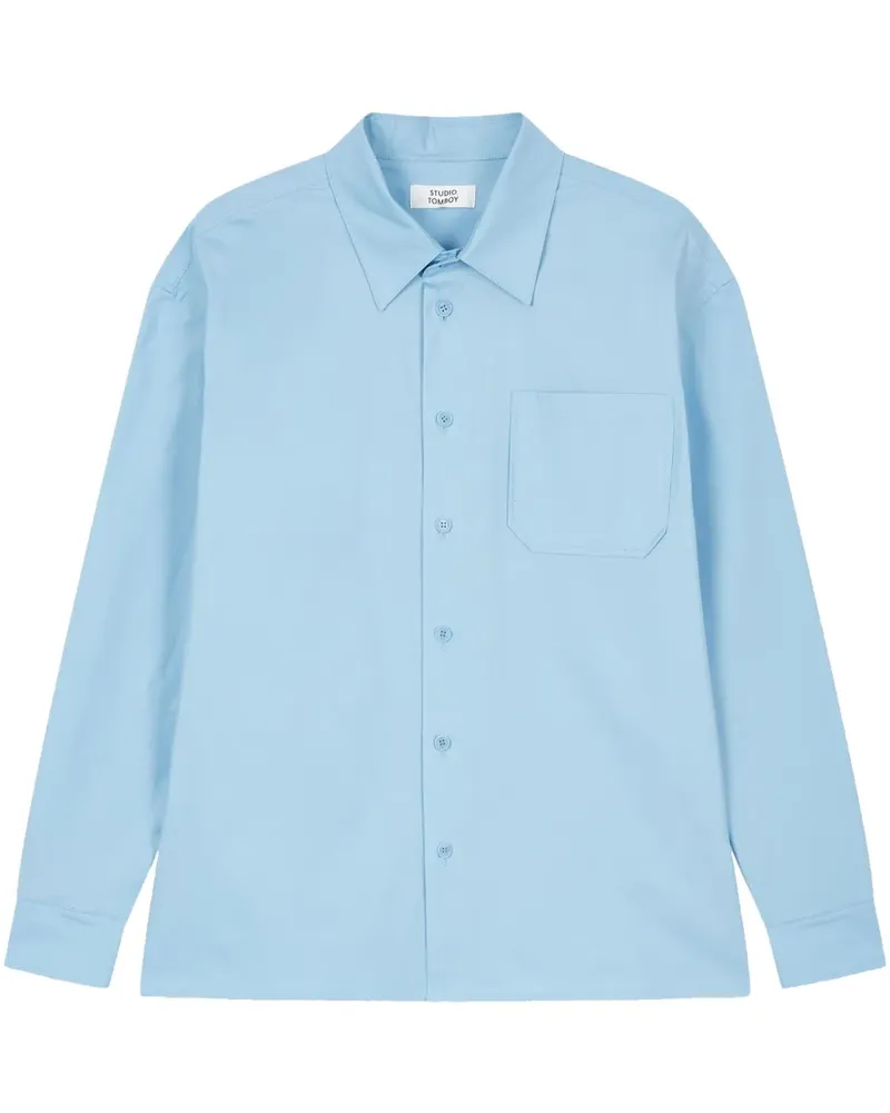 STUDIO TOMBOY Hemd mit tiefen Schultern - Blau Blau