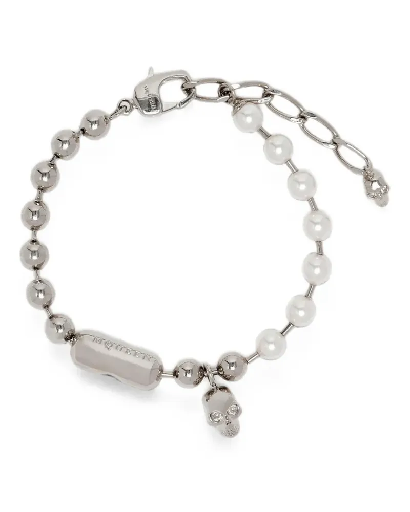 Alexander McQueen skull-charm bracelet - Silber Silber