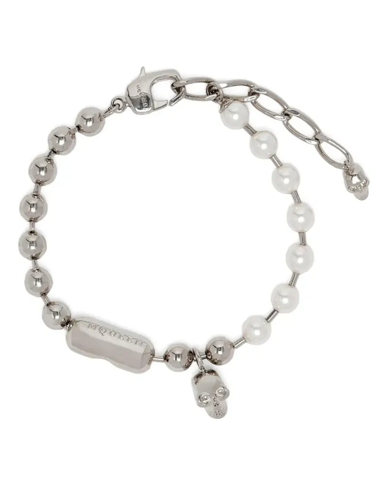 Alexander McQueen skull-charm bracelet - Silber Silber