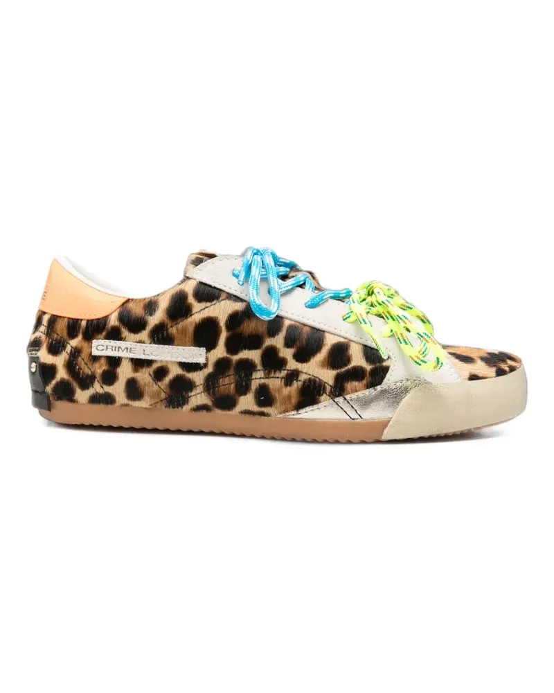 Crime Sneakers mit Leopardenprint - Braun Braun