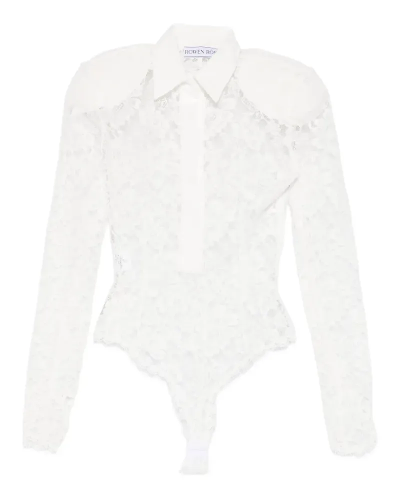 Rowen Rose lace long-sleeve bodie - Weiß Weiß