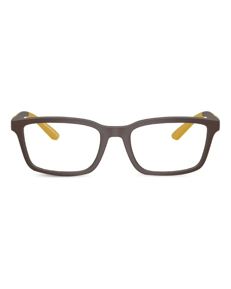 Emporio Armani Brille mit eckigem Gestell - Braun Braun
