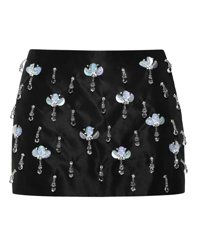 ANOUKI crystal-embellished mini skirt - Schwarz Schwarz