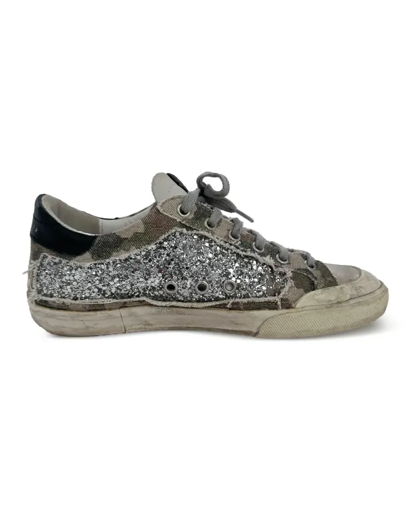 Golden Goose Super-Star Sneakers im Glitter-Look - Grau Grau