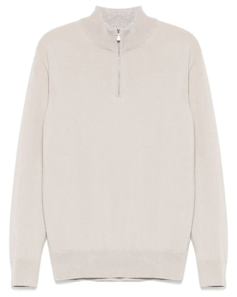 Eleventy Pullover mit Reißverschluss - Grau Grau