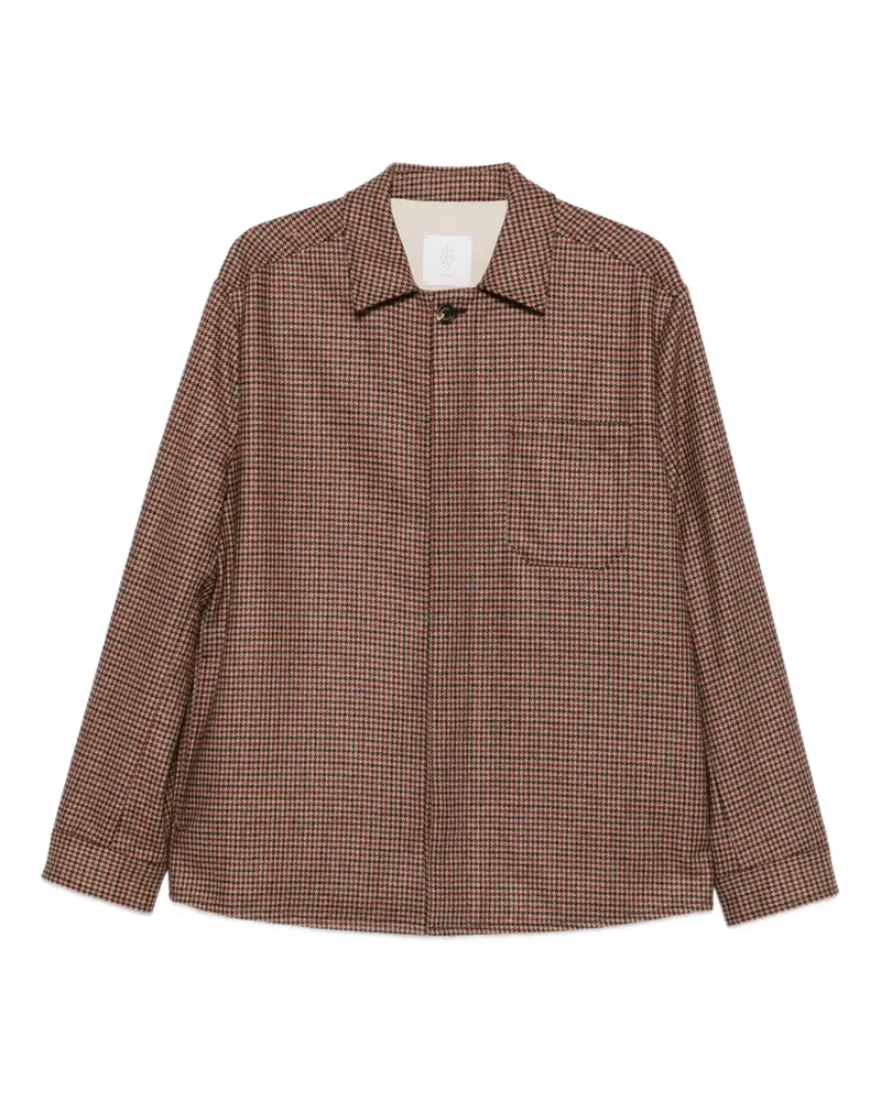 Eleventy Tweed-Jacke mit Hahnentrittmuster - Braun Braun