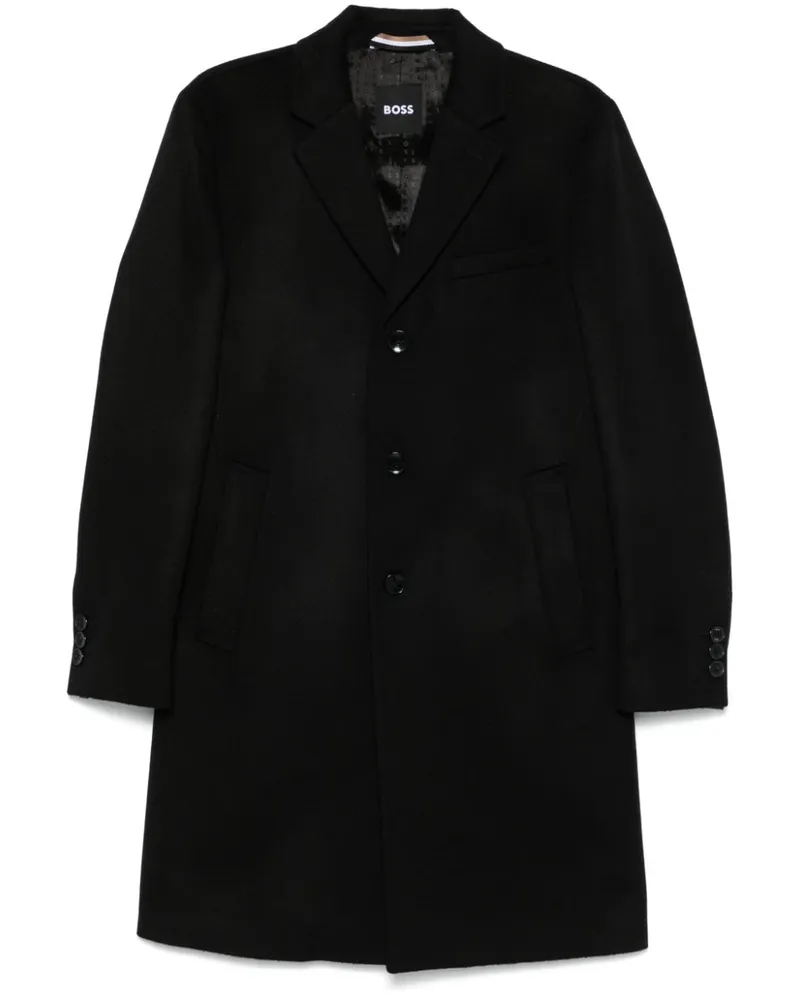 HUGO BOSS Mantel aus Filz - Schwarz Schwarz