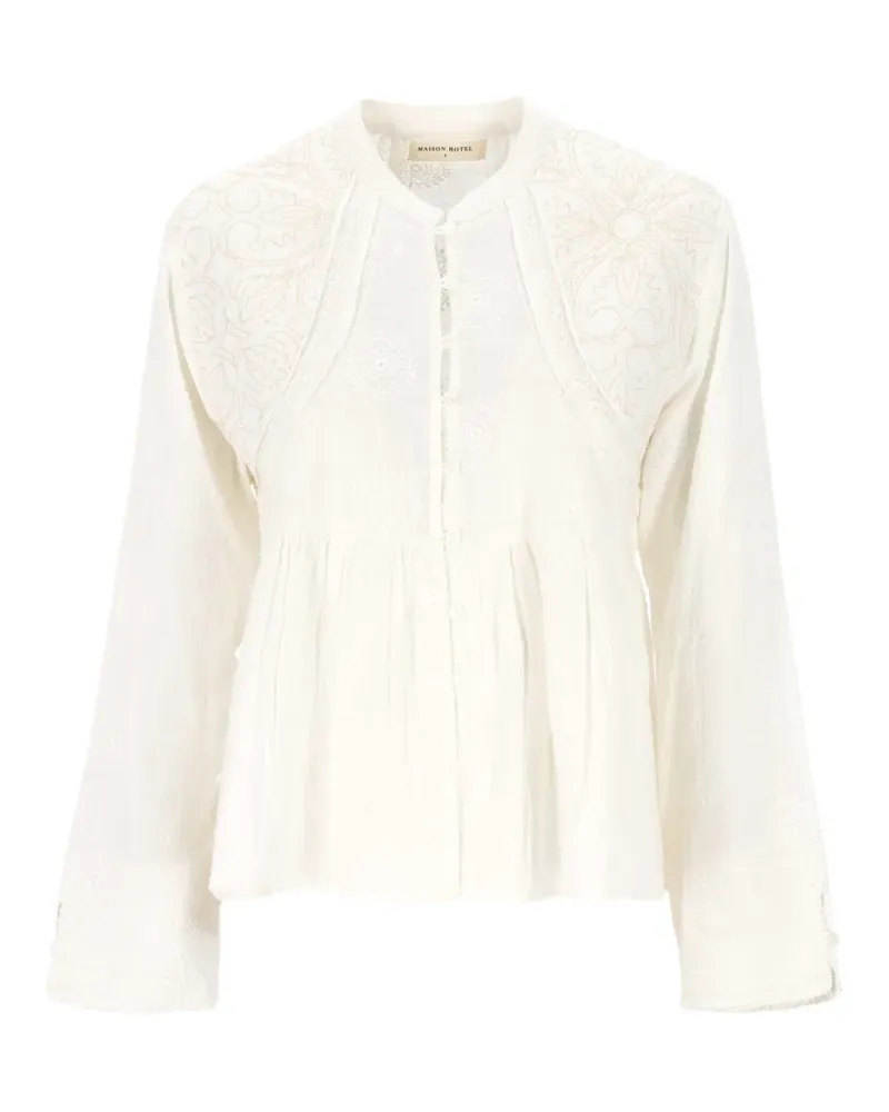 MAISON HOTEL Ariana cotton blouse - Weiß Weiß