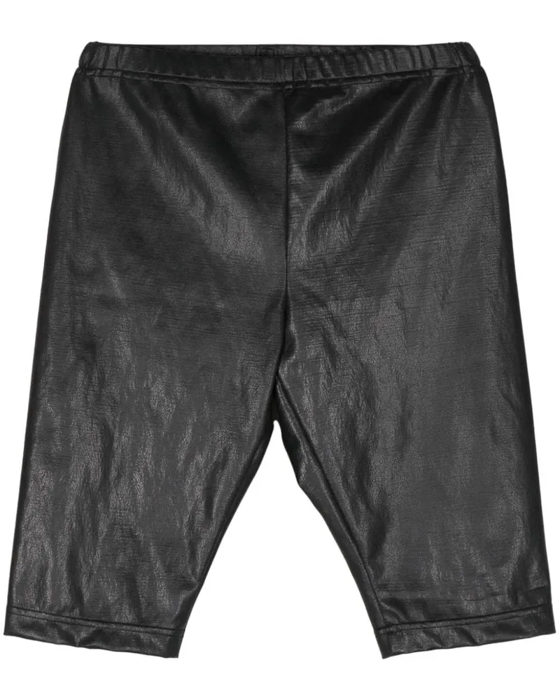 Junya Watanabe Shorts aus Faux-Leder mit Stretchbund - Schwarz Schwarz