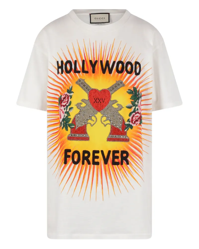 Gucci hollywood forever graphic T-shirt - Weiß Weiß