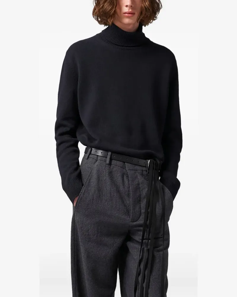 Ann Demeulemeester Pullover mit Rollkragen - Schwarz Schwarz