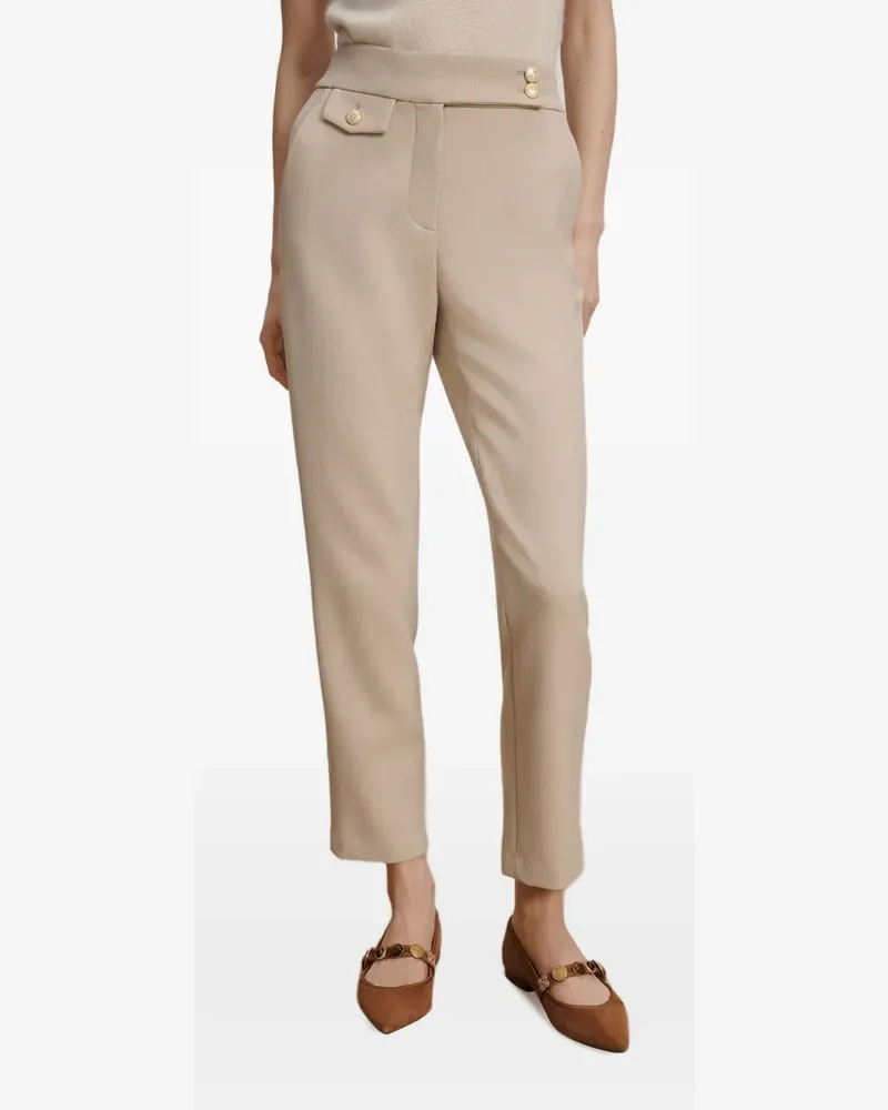 Veronica Beard Klassische Hose mit Knopfdetail - Nude Nude