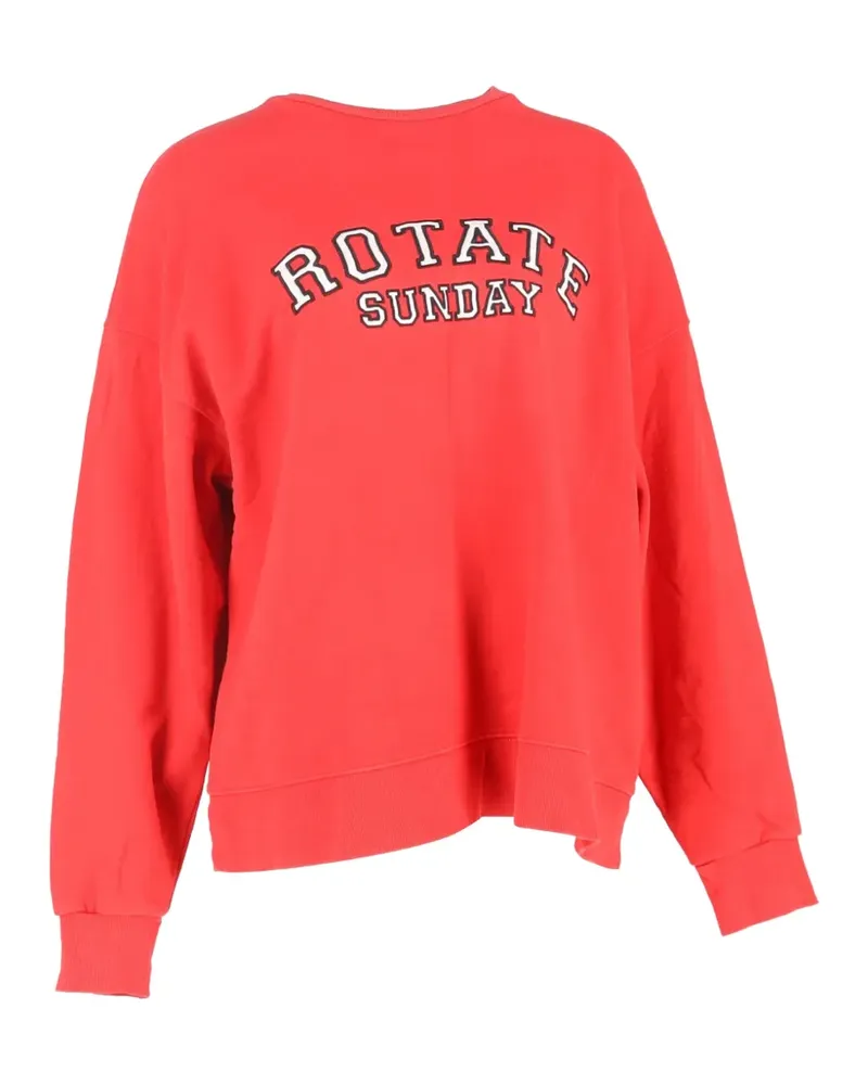 ROTATE Birger Christensen Pullover mit Logo-Print Rot