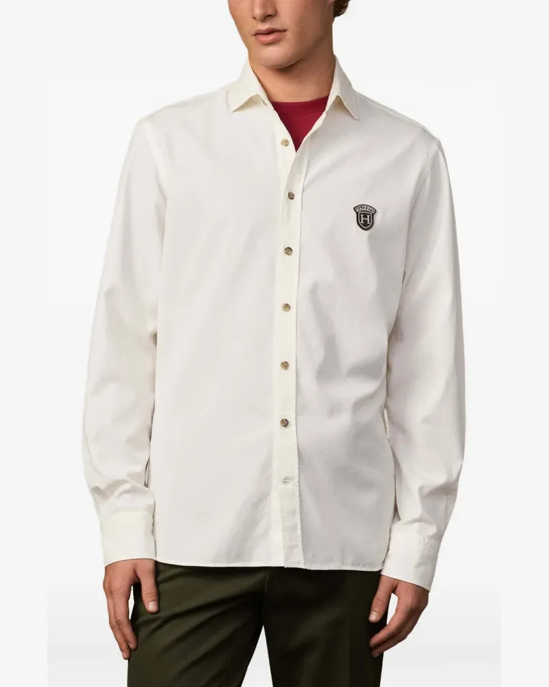 Hackett Hemd mit Twill-Patch - Nude Nude