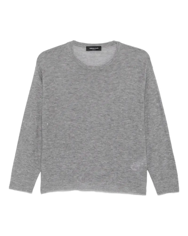 Fabiana Filippi Pullover mit Pailletten - Grau Grau