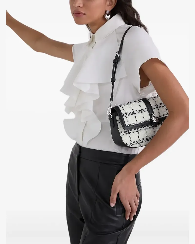 Karl Lagerfeld K/Autograph Schultertasche aus Bouclé - Weiß Weiß