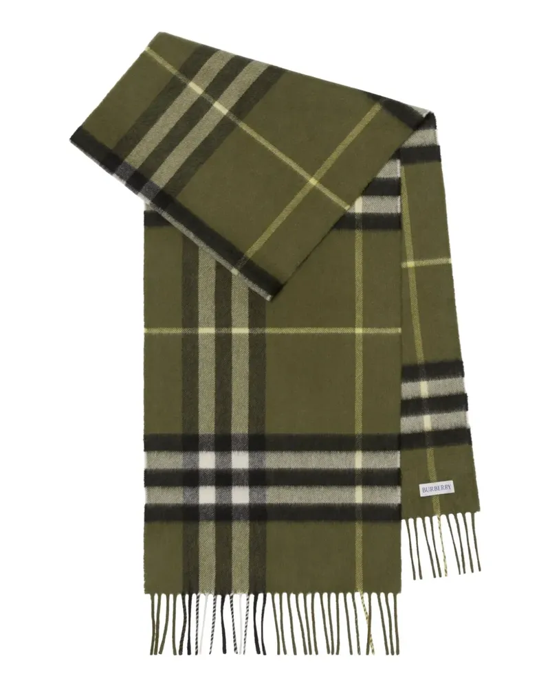 Burberry Karierter Schal aus Kaschmir - Grün Grün