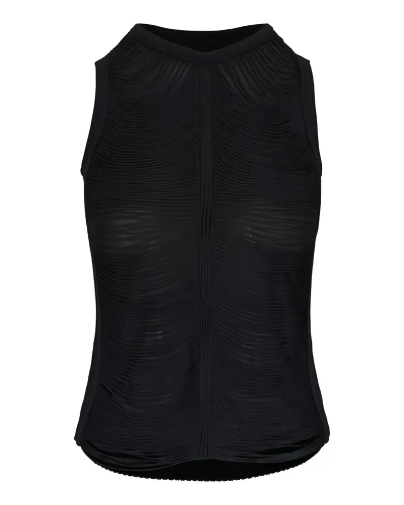 Akris fringed-embellishment top - Schwarz Schwarz