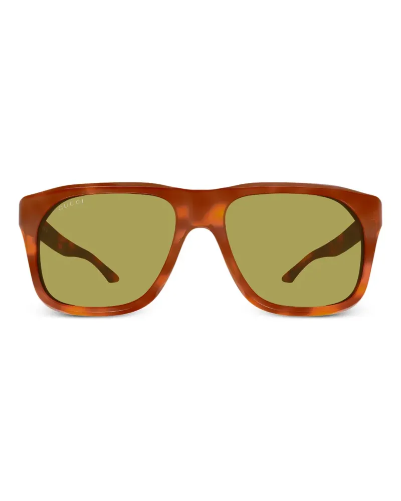 Gucci Sonnenbrille mit geometrischem Gestell - Braun Braun