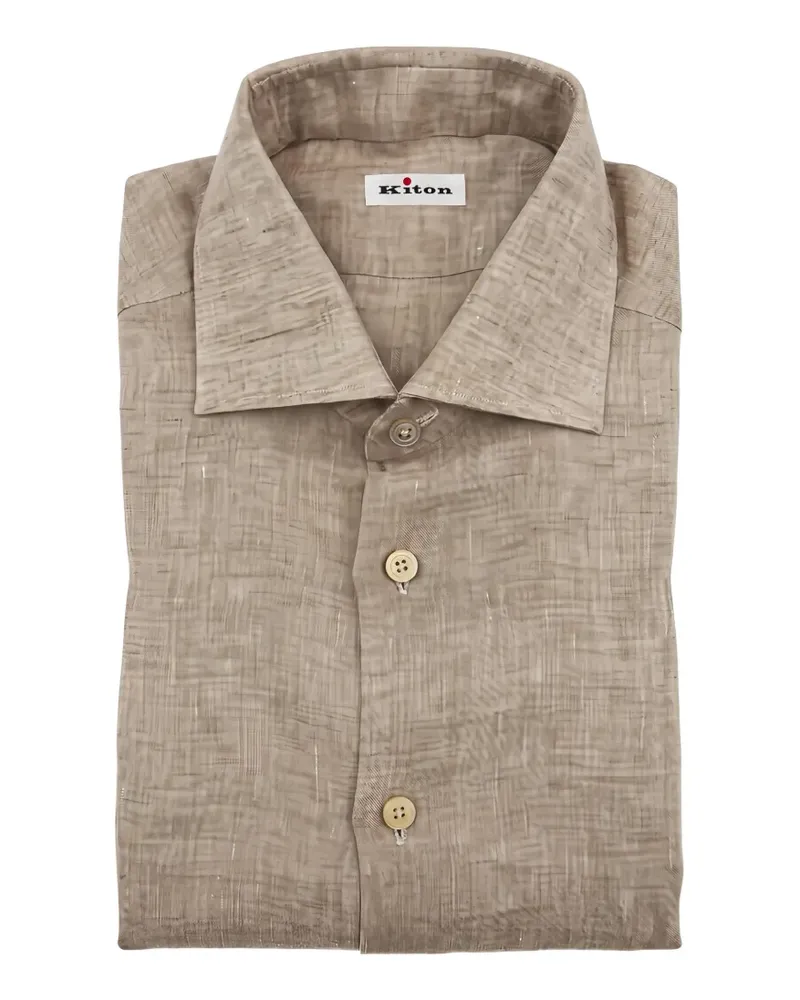 Kiton Meliertes Hemd - Nude Nude