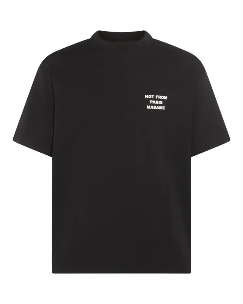 Drôle de Monsieur The Slogan T-shirt - Schwarz Schwarz