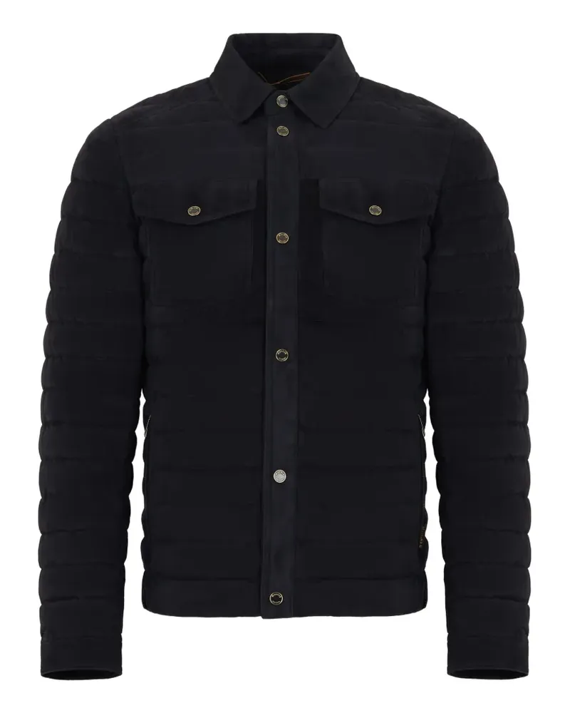 MOORER Gesteppte Jacke mit Knopfleiste - Schwarz Schwarz