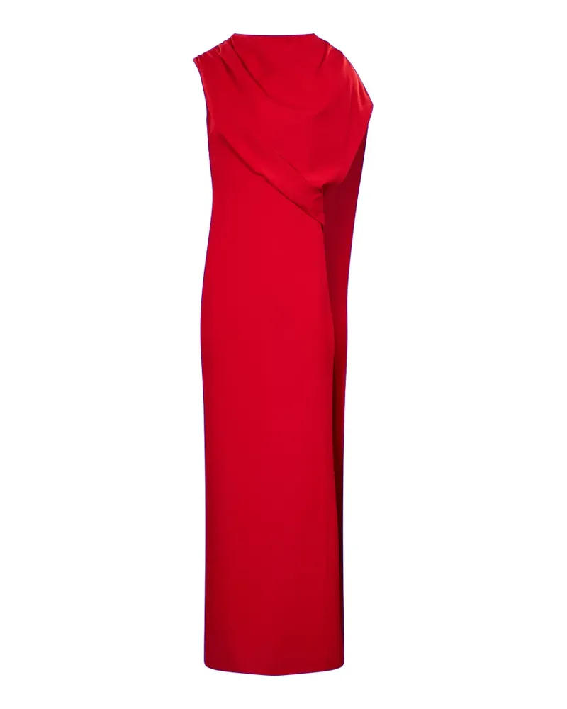 Roland Mouret maxi draped asymmetric dress - Rot Rot