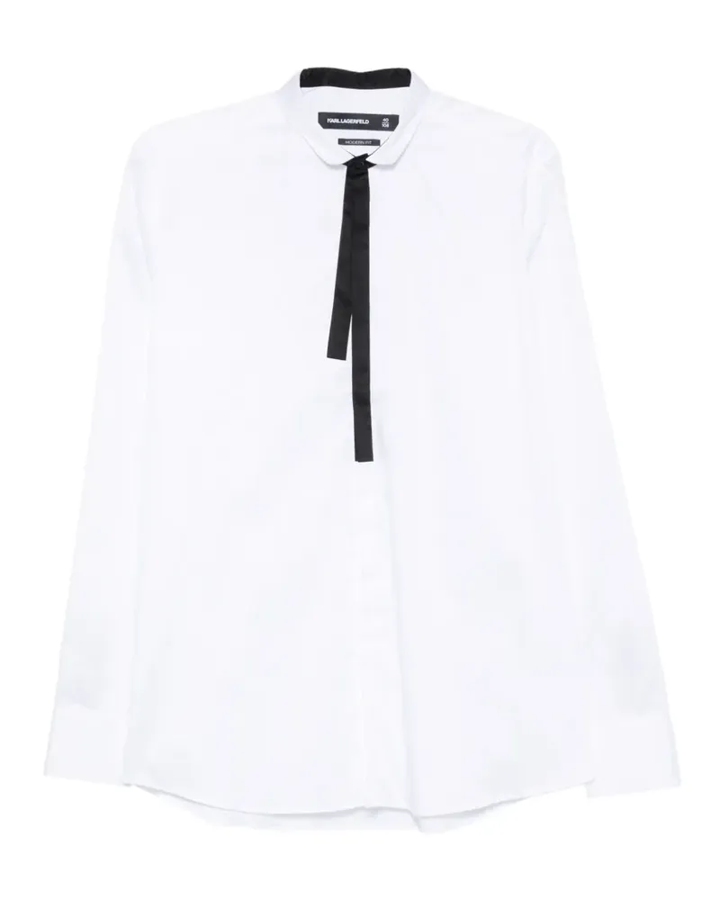 Karl Lagerfeld tie-neck shirt - Weiß Weiß