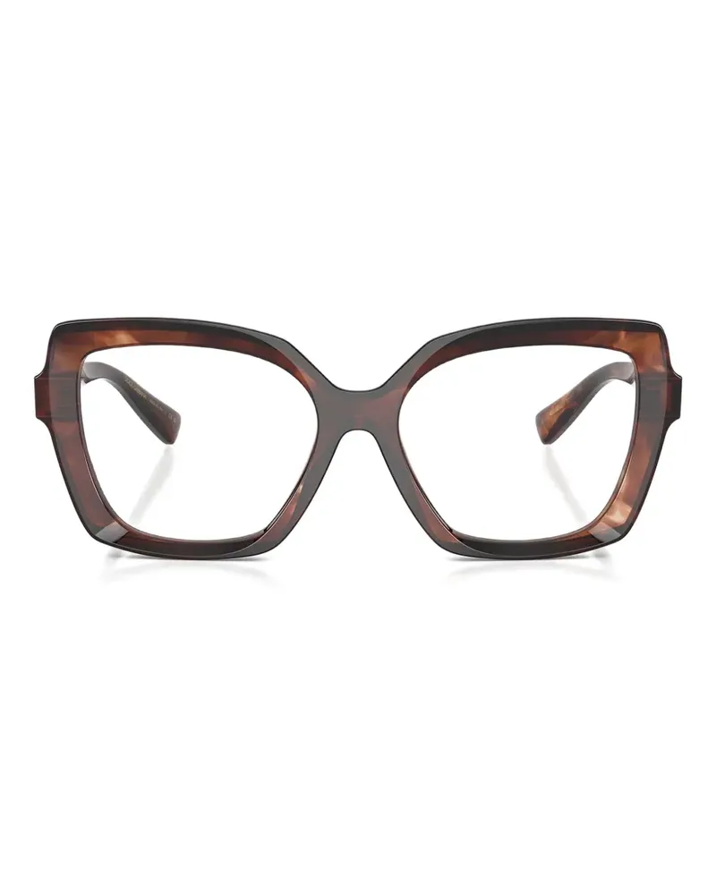 Dolce & Gabbana Brille mit geometrischem Gestell - Rot Rot