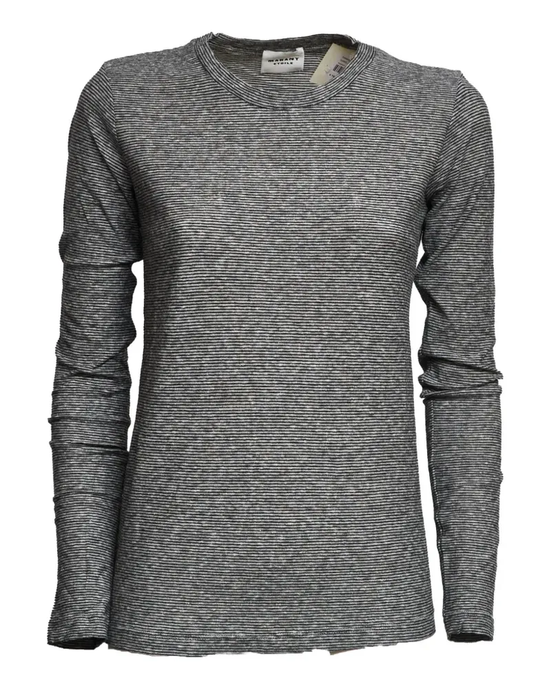 Isabel Marant Gestreiftes Kaaron T-Shirt - Grau Grau