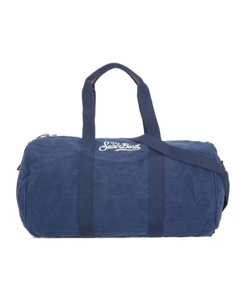 MC2 Saint Barth Reisetasche mit Logo-Stickerei - Blau Blau