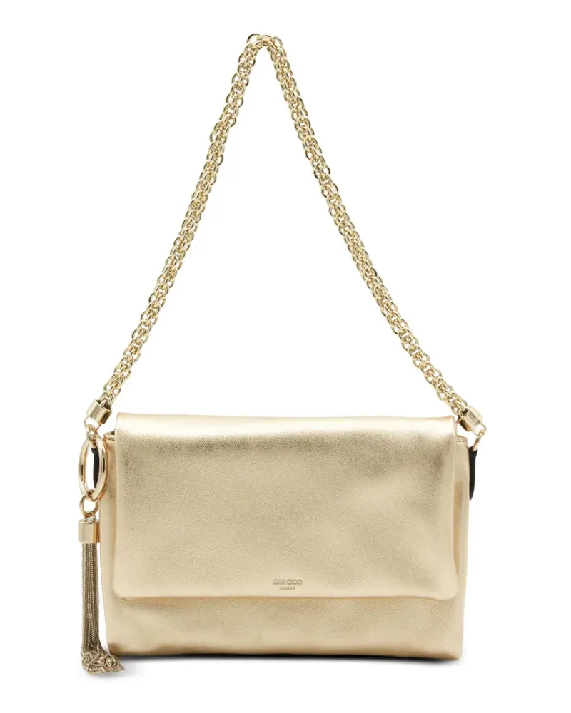 Jimmy Choo Callie metallic tassel clutch bag - Gold Gold