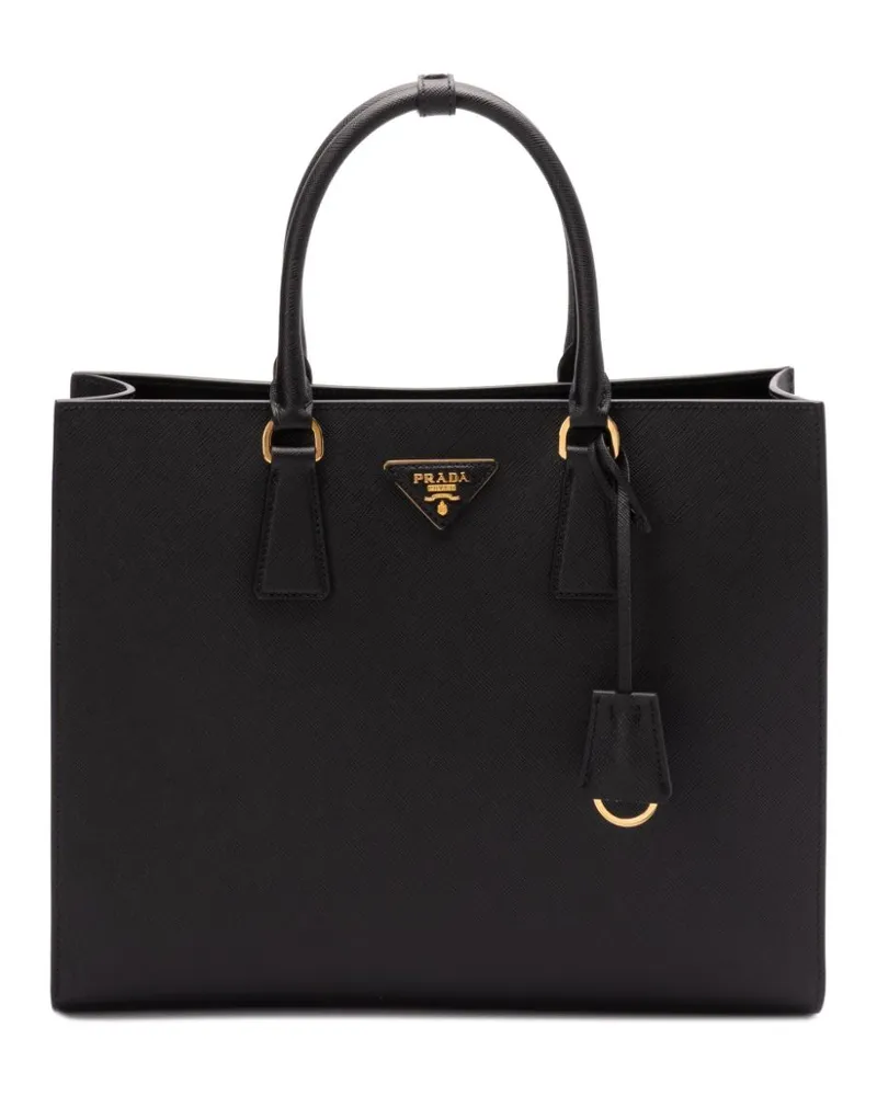 Prada Große Galleria Handtasche - Schwarz Schwarz