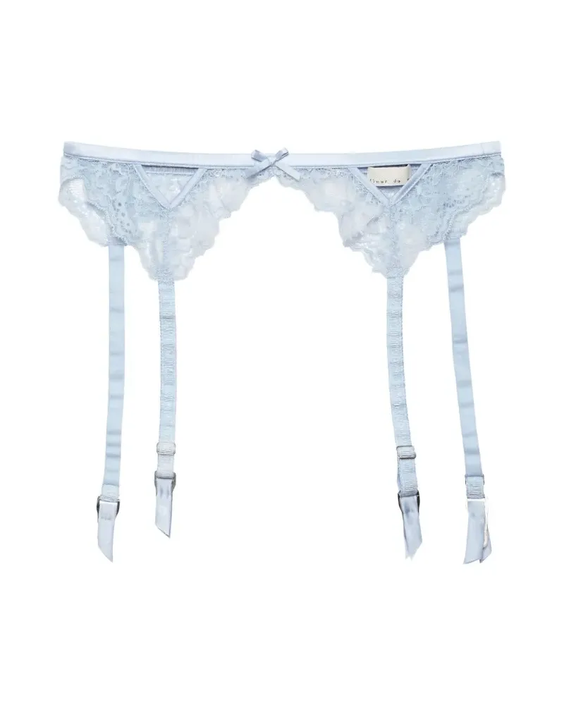 Fleur Du Mal Bianca Strumpfhalter - Blau Blau