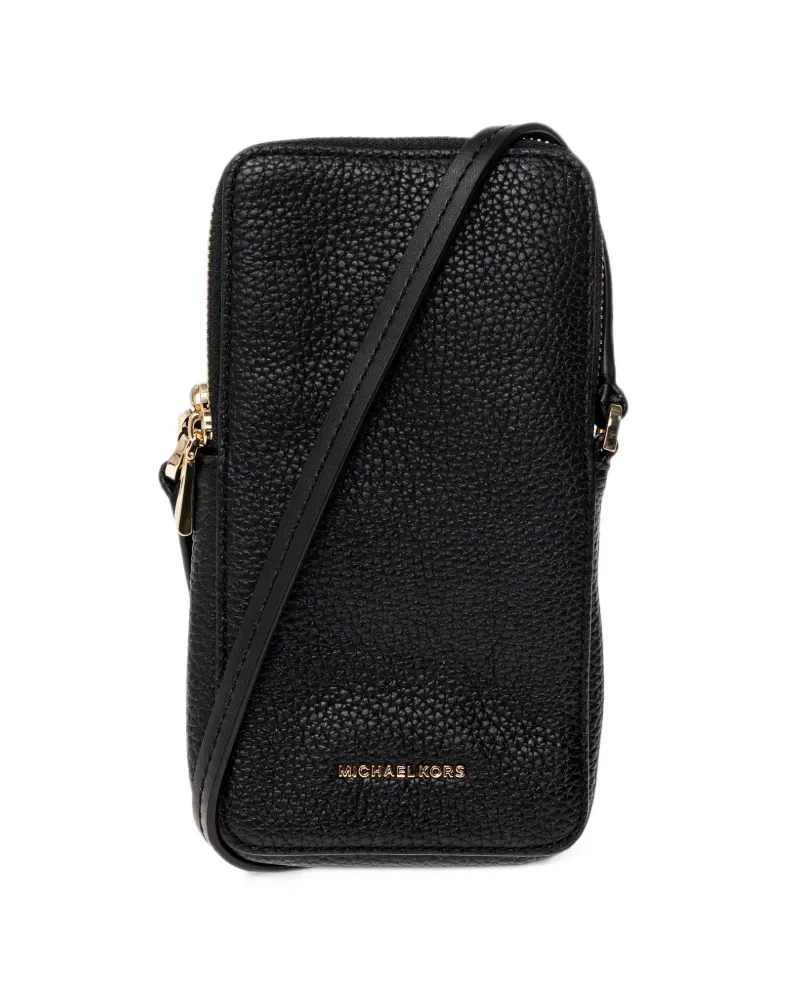 Michael Kors Jet Set small pebbled leather smartphone crossbody bag - Schwarz Schwarz
