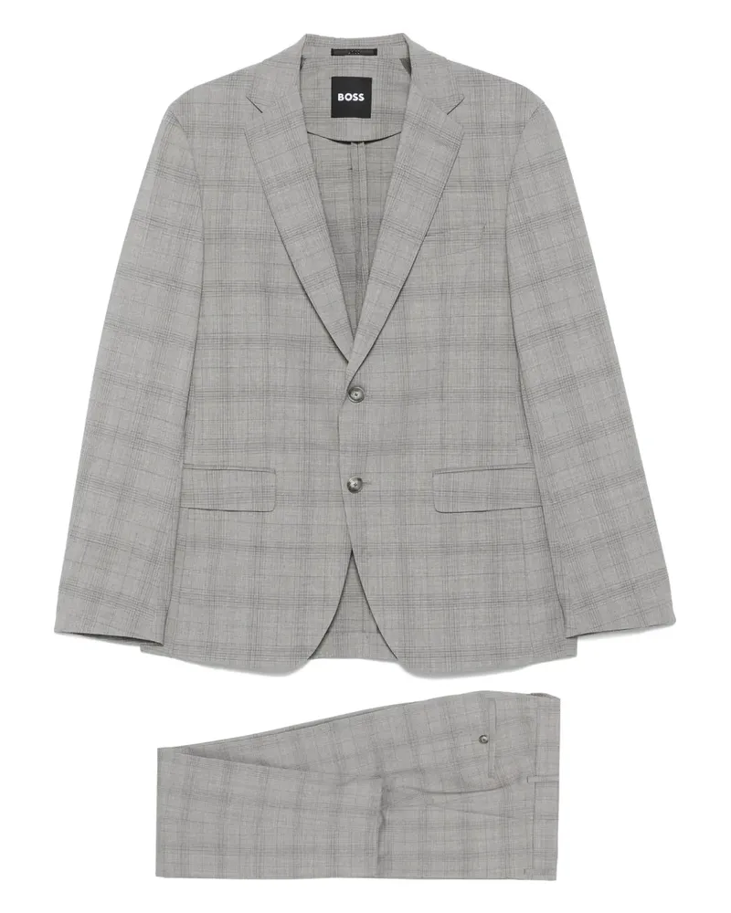 HUGO BOSS Karierter Anzug - Grau Grau
