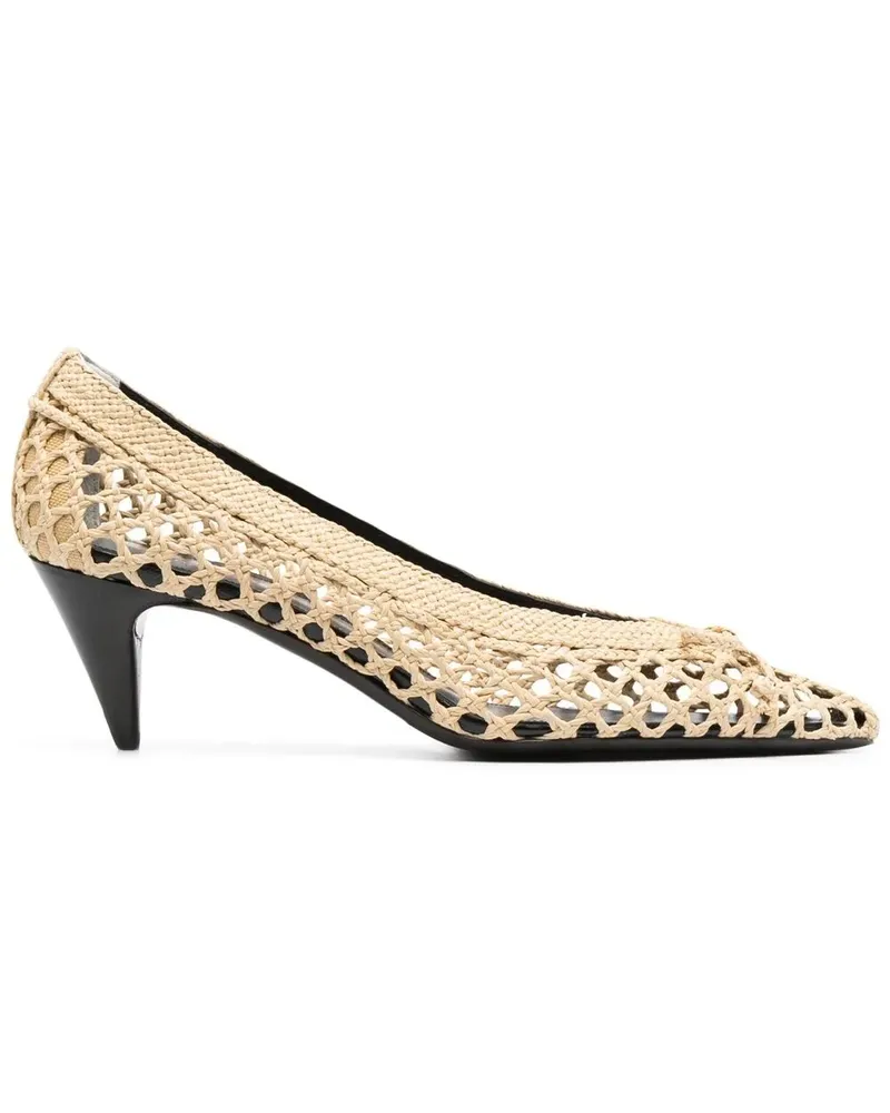 Saint Laurent Pumps aus Bast - 1505 BEIGE 1505